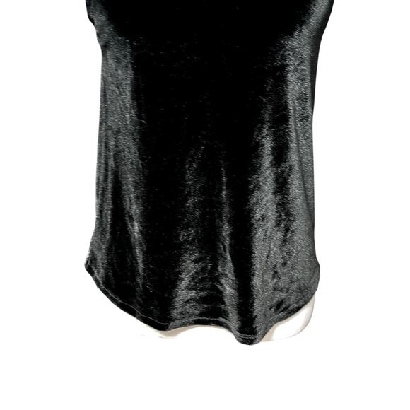 Express Tank Top Velvet Material Mock Neck Sleeveless Design Black Women's XS - Picture 3 of 8